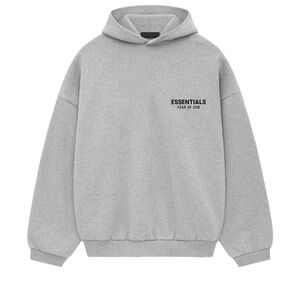 Fear of God Essentials Hoodie in Heather Grey